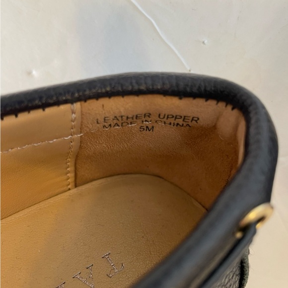 Talbots Dark Blue Leather Loafers Slide-on Shoes Size 5 M - Picture 9 of 11